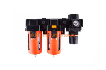 Блок подготовки воздуха: масловлагоотделитель, регулятор, манометр (3000 л/мин; 10 бар; 1/2") WIEDERKRAFT WDK-70740