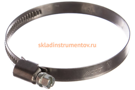 Червячный хомут JTC 50-70мм, нержавеющая сталь, ширина ленты 9мм ZN70