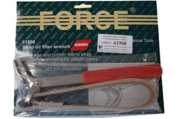 Ленточный фильтросъёмник с рычагом 160мм FORCE 61908