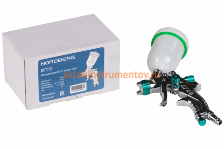 Миникраскопульт NORDBERG HVLP с верхним баком, сопло 0.8 мм NP7708