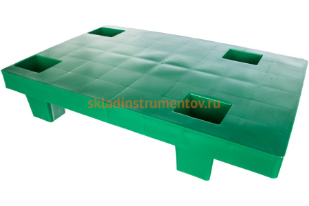 Сплошной паллет на ножках, зеленый, 600х400х130 мм Тара.ру 15754