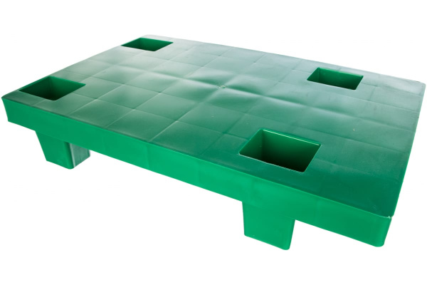 Сплошной паллет на ножках, зеленый, 600х400х130 мм Тара.ру 15754