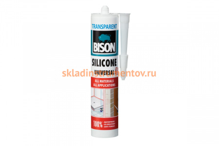 Универсальный прозрачный силикон BISON SILICONE UNIVERSAL TRANS 280 ML 6306987