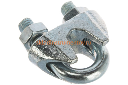 Зажим троса DIN 741 оцинкованный 60 шт. (8 мм; ТФ5) Зубр 4-304415-08 Зажим троса DIN 741 оцинкованный 60 шт. (8 мм; ТФ5) Зубр 4-304415-08