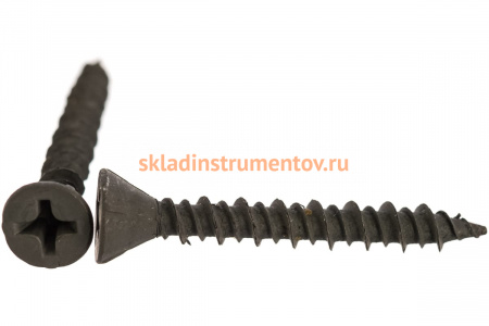 Саморезы с двухзаходной резьбой Зубр по ГВЛ, ДСП, фосфатированные, PH2, 3,9x30мм, ТФ1, 450шт 4-300051-39-030