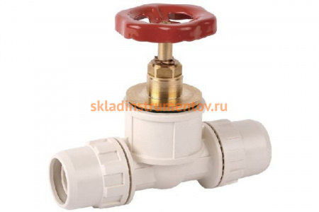 Кран для трубопроводов "ШиреФит" 26 мм Зубр 51571-26