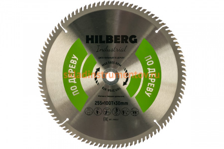 Диск пильный  Industrial Дерево (255x30 мм; 100Т) Hilberg HW257