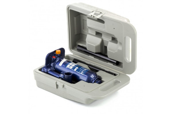 Гидравлический бутылочный домкрат, 4 т, h подъема 188–363 мм, в пластиковом кейсе STELS 51174