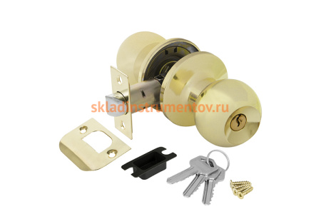 Ручка защелка AJAX 6082 PB-E кл./фик. золото 39533