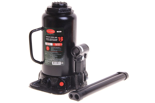 Гидравлический бутылочный домкрат с клапаном ROCKFORCE 16т высподъема 230-460мм/2 RF-T91604