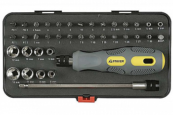 Отвертка MAX-GRIP в наборе со специальными битами 38 предметов STAYER 25929-H38 G