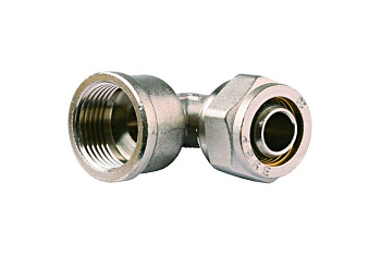 Уголок соединительный (16 мм; 1/2"; цанга-гайка) для трубопровода Зубр 51410-16-1/2