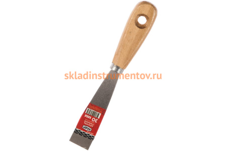 Стальной шпатель с деревянной ручкой КЕДР 30 мм 038-0030 26194