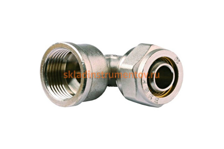 Уголок соединительный (16 мм; 1/2"; цанга-гайка) для трубопровода Зубр 51410-16-1/2