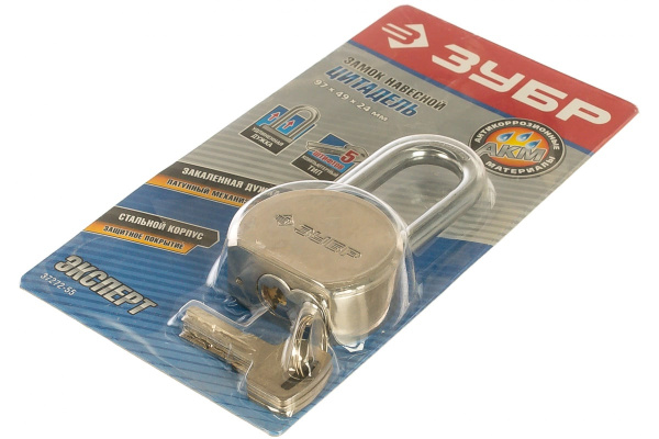 Навесной замок 55 мм ЗУБР ЭКСПЕРТ 37272-55