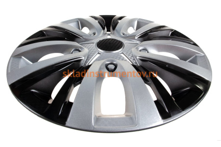 Колесные колпаки Airline 14 Лион Т серебристый/черный  AWCC-14-05