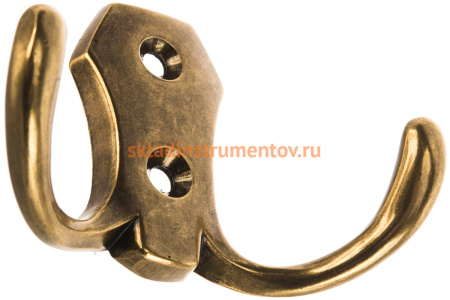 Мебельный крючок JET Валенсия 585 двухрожковый, ант.бронза CQ585Z.002BA99