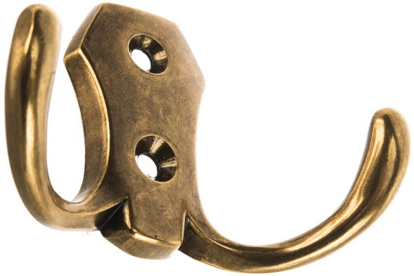 Мебельный крючок JET Валенсия 585 двухрожковый, ант.бронза CQ585Z.002BA99