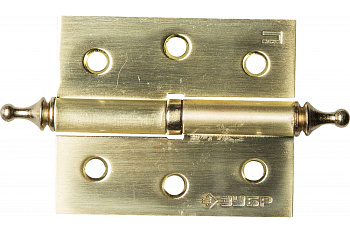 Дверная разъемная петля Зубр Эксперт 1 подшипник цвет матовая латунь SB правая с крепежом 75x63x2.5 мм 2 шт. 37605-075-3R