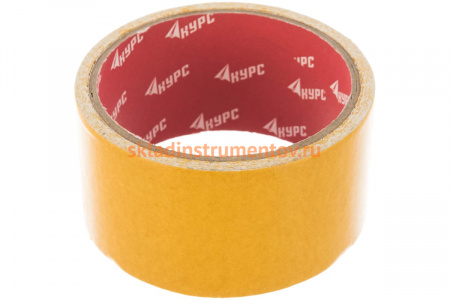 Клейкая двусторонняя лента на тканевой основе КУРС 48мм х 5м 11826