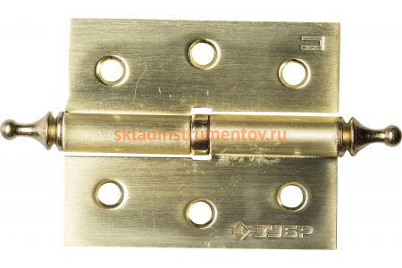 Дверная разъемная петля Зубр Эксперт 1 подшипник цвет матовая латунь SB правая с крепежом 75x63x2.5 мм 2 шт. 37605-075-3R