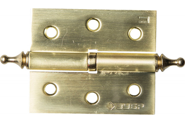 Дверная разъемная петля Зубр Эксперт 1 подшипник цвет матовая латунь SB правая с крепежом 75x63x2.5 мм 2 шт. 37605-075-3R