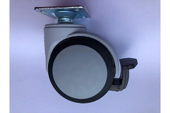 Колесная опора JET D50 мм с тормозом с площ. для крепл. белый FQ3013B.050WT99