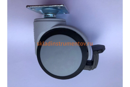 Колесная опора JET D50 мм с тормозом с площ. для крепл. белый FQ3013B.050WT99