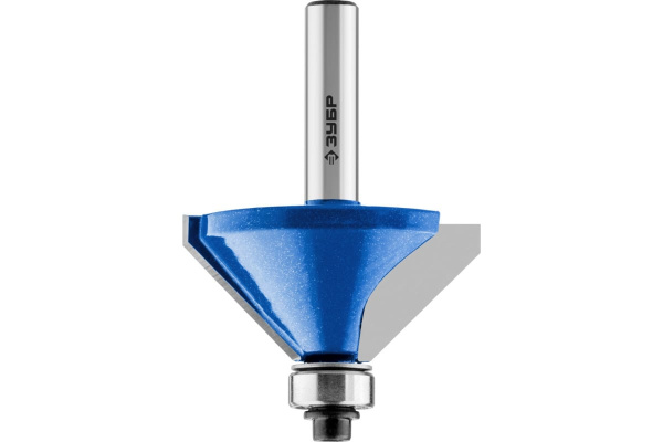 Фреза кромочная калевочная фасочная №9 ПРОФЕССИОНАЛ (44.5х21х64.5 мм; угол 45 град; хвостовик 8 мм) Зубр 28711-44.5