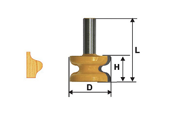 Фреза кромочная фигурная (41.3х25.4 мм; хвостовик 12 мм) по дереву Энкор 10579