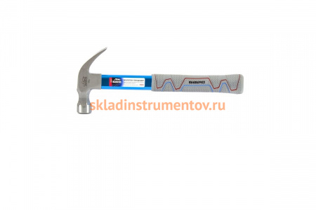 Молоток-гвоздодер БАРС 450г, фибергласовая обрезиненная рукоятка,алюминиевая защита 10457