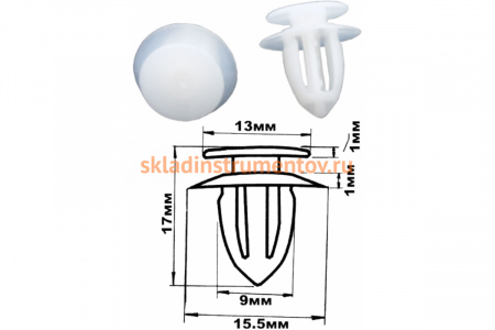 Клипса крепления обшивки педаль Aist Ford/Mazda 67343034 00-00011373