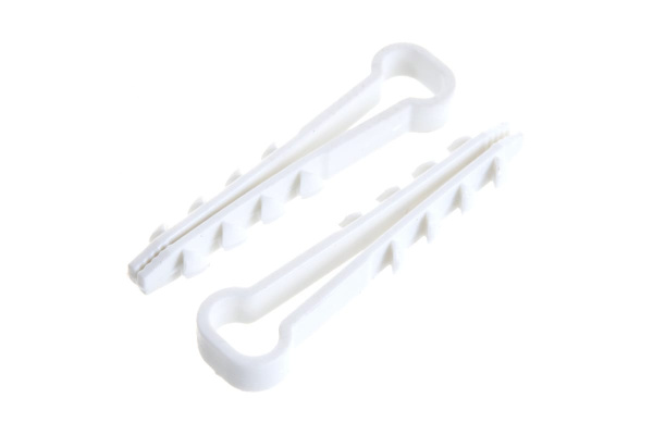 Дюбель-хомут для плоского кабеля Зубр ДХ-П, 8 мм, 100 шт, нейлоновый 30912-08