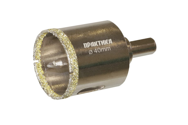 Коронка алмазная по керамограниту/керамике Профи (40х70 мм) ПРАКТИКА 917-651