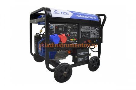 Инверторный бензиновый сварочный генератор ТСС GGW 6.0/250ED-R3 026495
