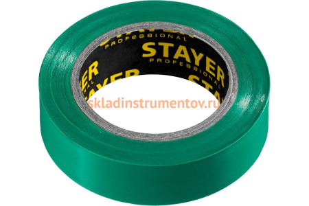 Изолента ПВХ STAYER Protect-10 10м 0,13х15 мм, зеленая 12291-G