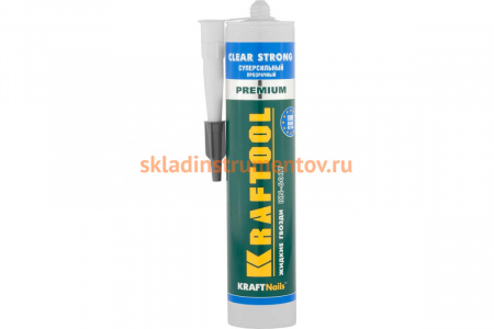 Монтажный клей Kraftool KraftNails Premium KN-601T, суперсильный, прозрачный, 310 мл 41342