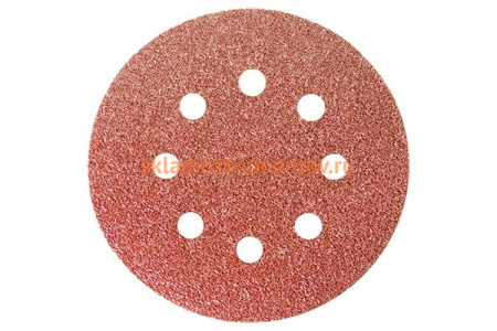 Круг абразивный на ворсовой подложке под липучку (5 шт; 125 мм; P24; 8 отв) MATRIX 73800