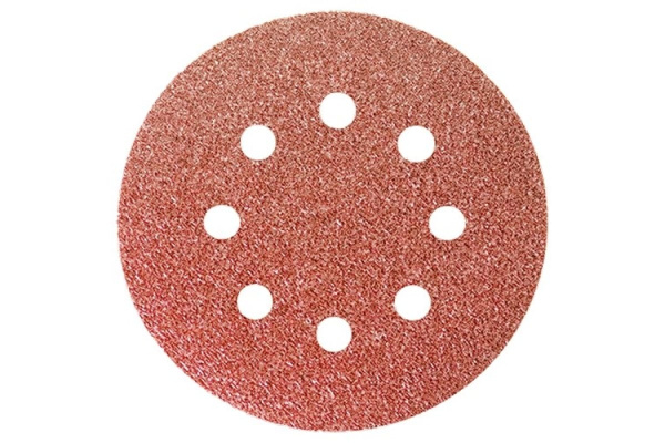 Круг абразивный на ворсовой подложке под липучку (5 шт; 125 мм; P24; 8 отв) MATRIX 73800
