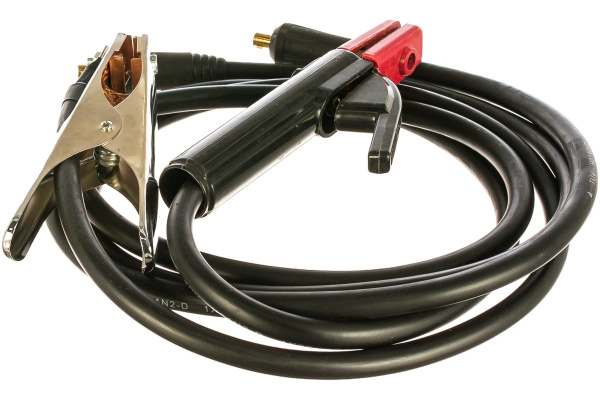 Комплект сварочных проводов КГ1х25, 1.5+2 м, 25 кв. мм, электрододержатель, зажим Foxweld 3372