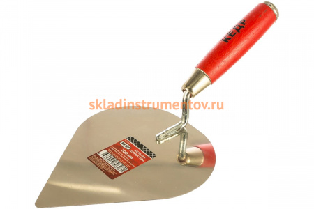 Нержавеющая кельма штукатура с деревянной рукояткой 200 мм КЕДР 050-3200 26255