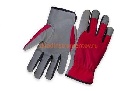 Трикотажные перчатки Jeta Safety Motor красный/серый JLE621-7/S