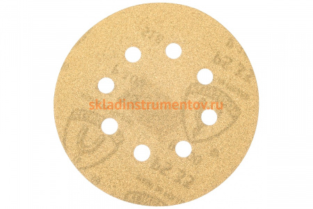 Круг шлифовальный на липучке для обработки красок, лаков и шпаклевок (125 мм; Р100; 8 отверстий) KLINGSPOR 147977