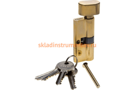 Цилиндровый механизм Зубр Мастер тип ключ-защелка цвет латунь 5-PIN 70 мм 52103-70-1