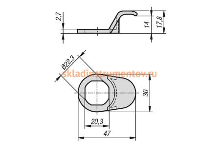 Ручка KIPP с отверстием K0534.202230