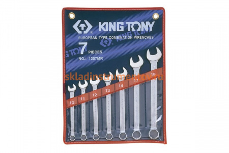 Набор комбинированных ключей KING TONY 10-19 мм 7 предметов 1207MR