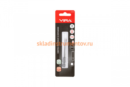 Сверло по стеклу и керамике (4 мм; 1/4HEX) VIRA 554064