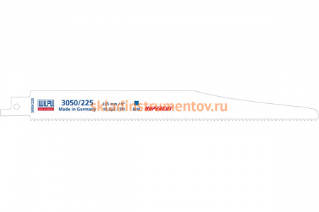 Полотно по металлу 3050/225 Bi-metall (3 шт; 225х22х1.57 мм; 205 мм; 10 TPI) WILPU 1552200003