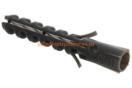 Дюбель распорный "ЕВРО" полипропиленовый 1000 шт. (6х40 мм) ЗУБР 301010-06-040