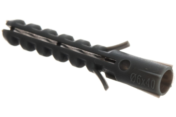 Дюбель распорный "ЕВРО" полипропиленовый 1000 шт. (6х40 мм) ЗУБР 301010-06-040